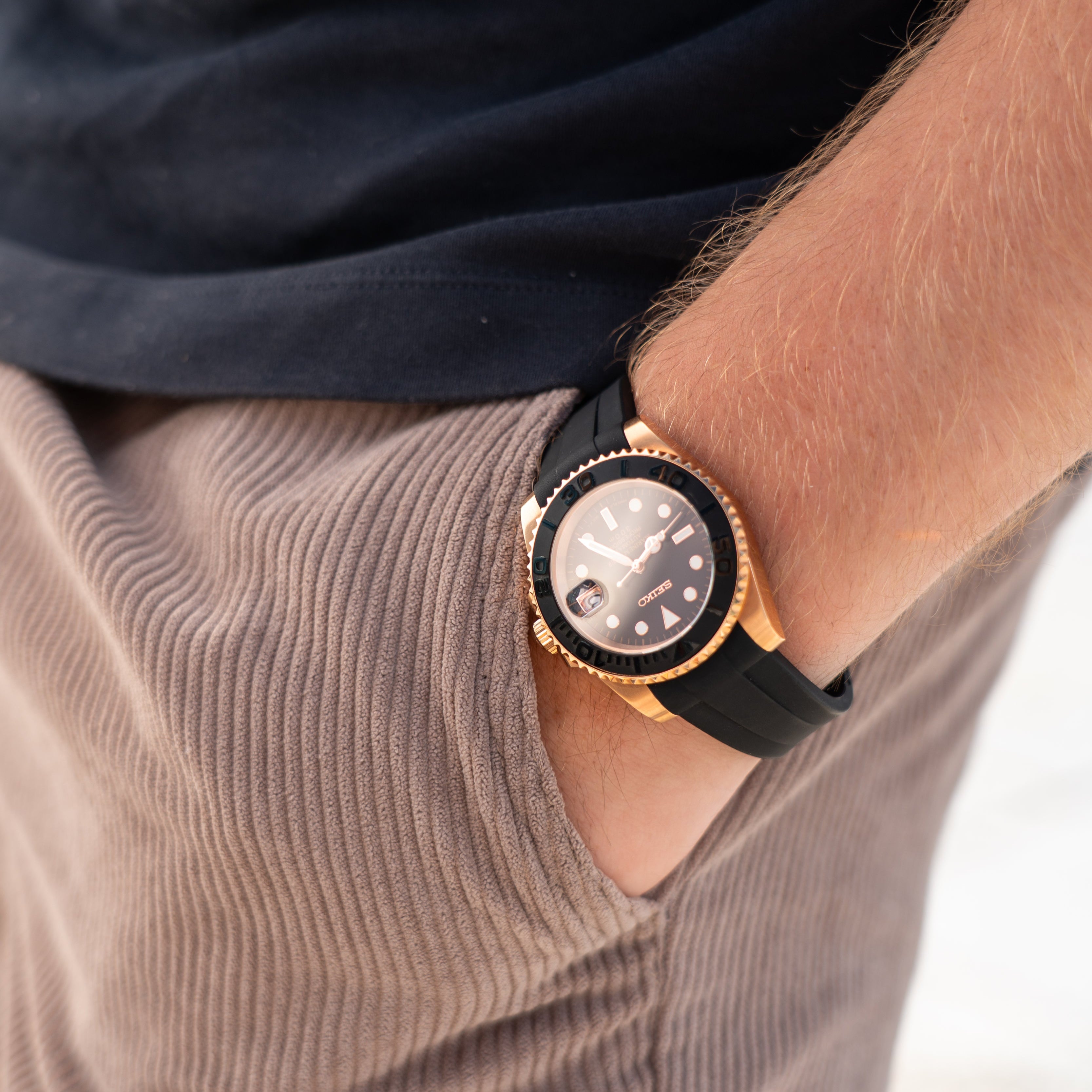 Seikomariner Rosegold Rubber